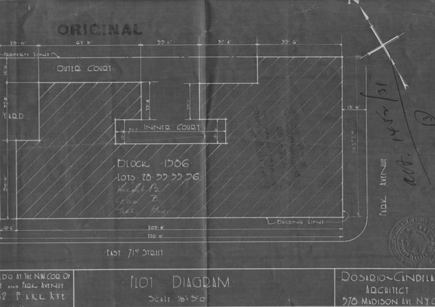 Candela's Site Plan for 740 Park